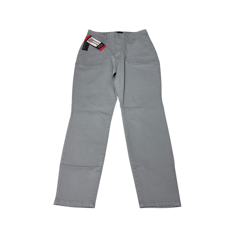 NWT Banana Republic Womens High Rise Twill Pant Gray Straight Leg Size 8 W30 L28